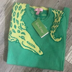 Lilly Pulitzer alligator sweater XS